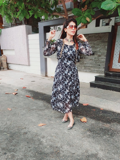Overcoat georgette dress